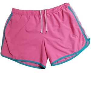ADIDAS | Pink,Blue,White Athletic Climalite Shorts With Mesh Lining | Large